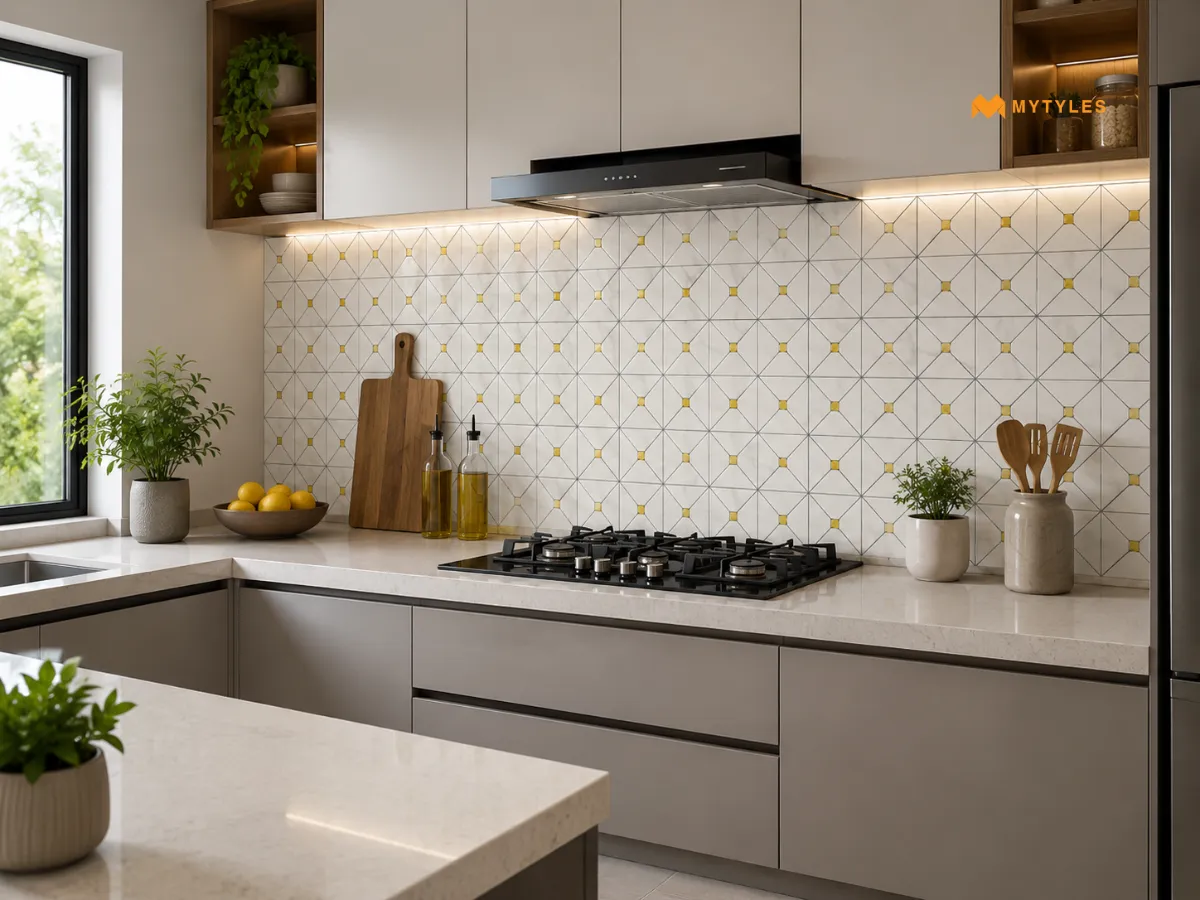Ceramic Highlighter Tile in Kitchen